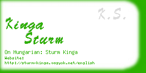 kinga sturm business card